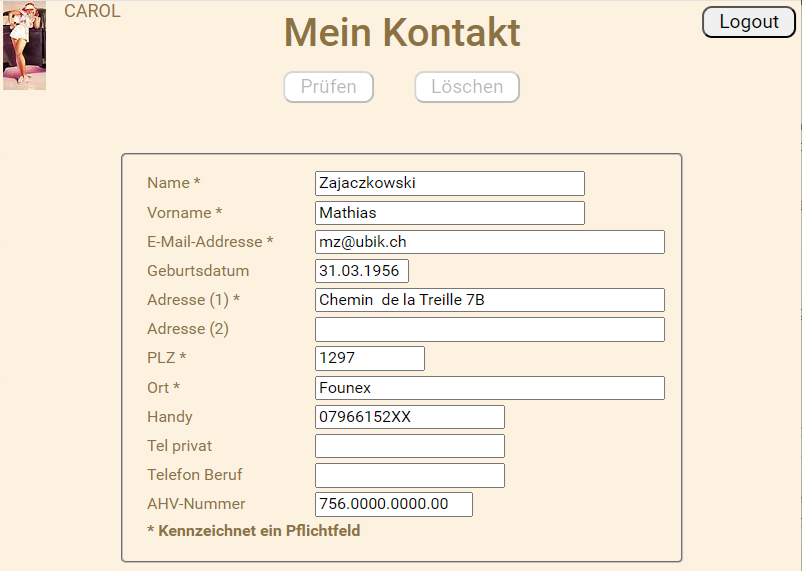 Mein Kontakt