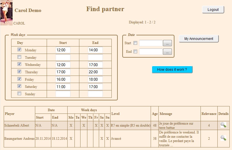 CAROL: Find partner