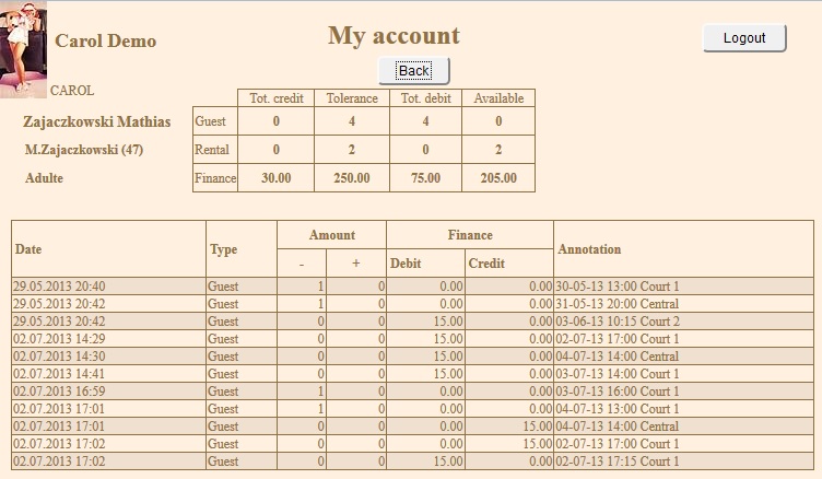 CAROL: My account