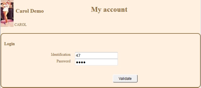 CAROL: My acount Login