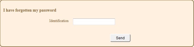 MyProfile:Password forgotten