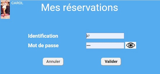 Mes réservations Ident